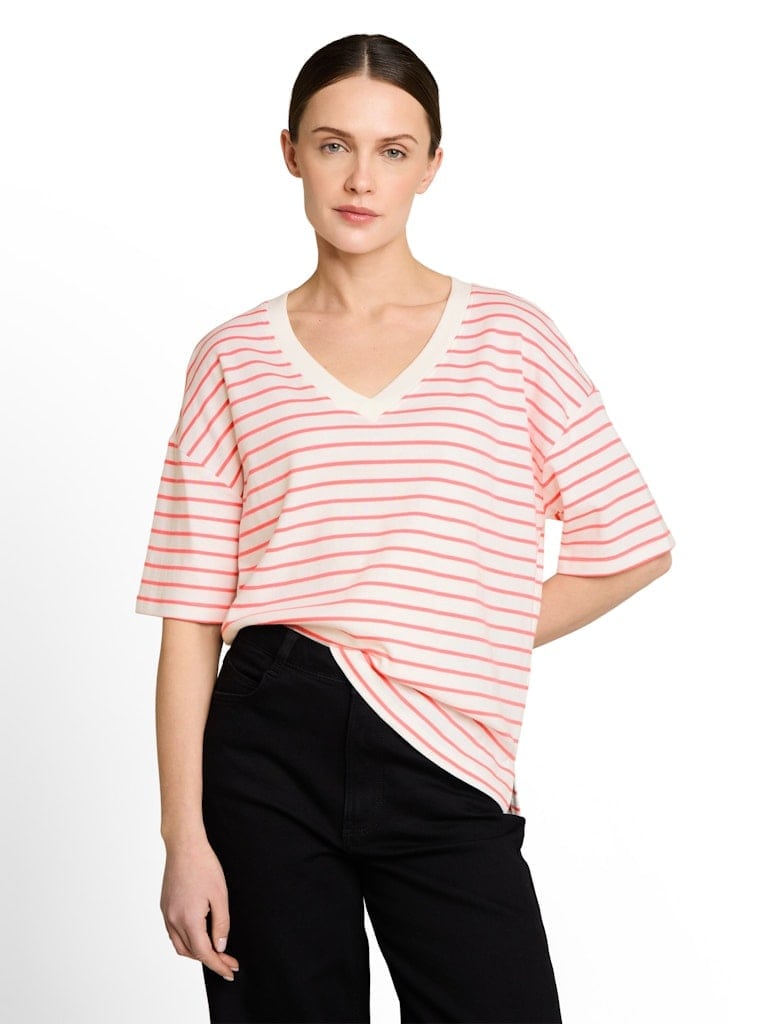 Oversize T-Shirt mit Streifenmuster