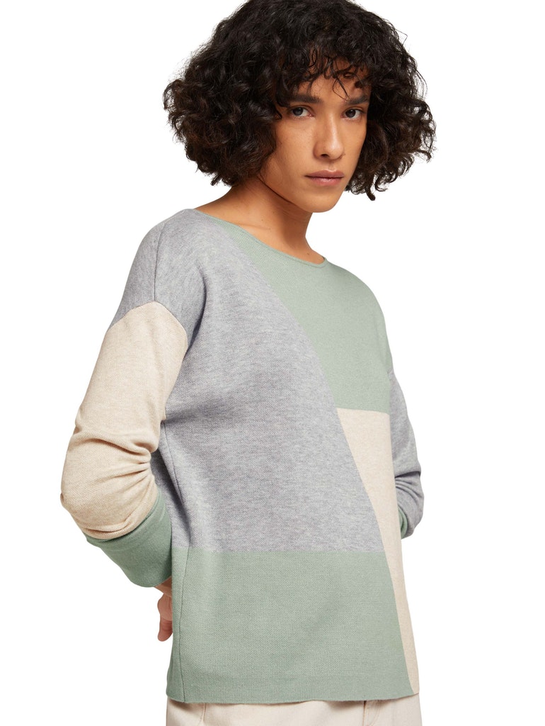 pullover jacquard colourblock
