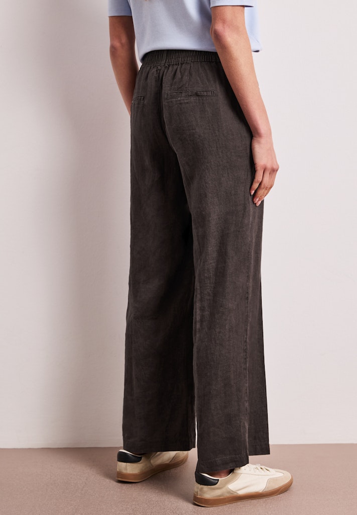 High Waist Wide Leg Hose aus Leinen
