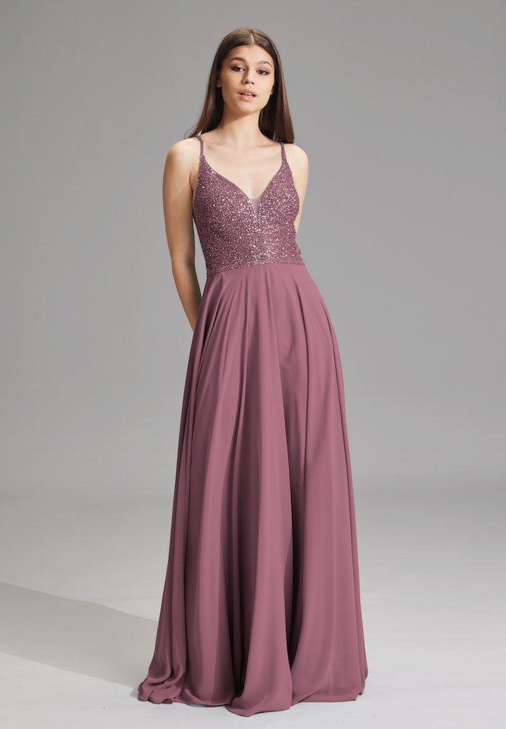 Abendkleid aus Materialmix