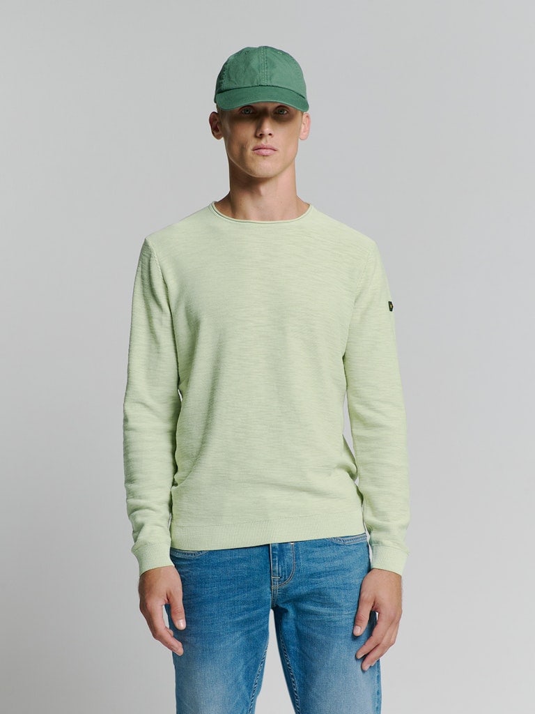 Pullover Crewneck Garment Dyed + Stone Washed