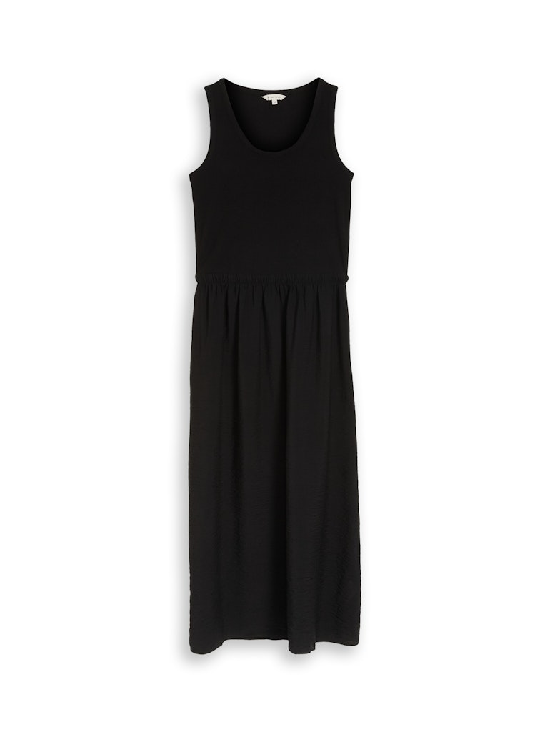 2-in-1 Midi-Kleid im Materialmix