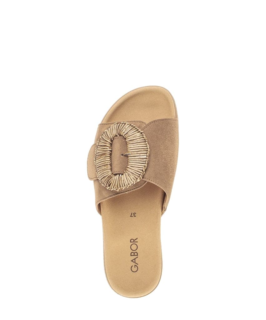 Pantoletten Rauleder braun