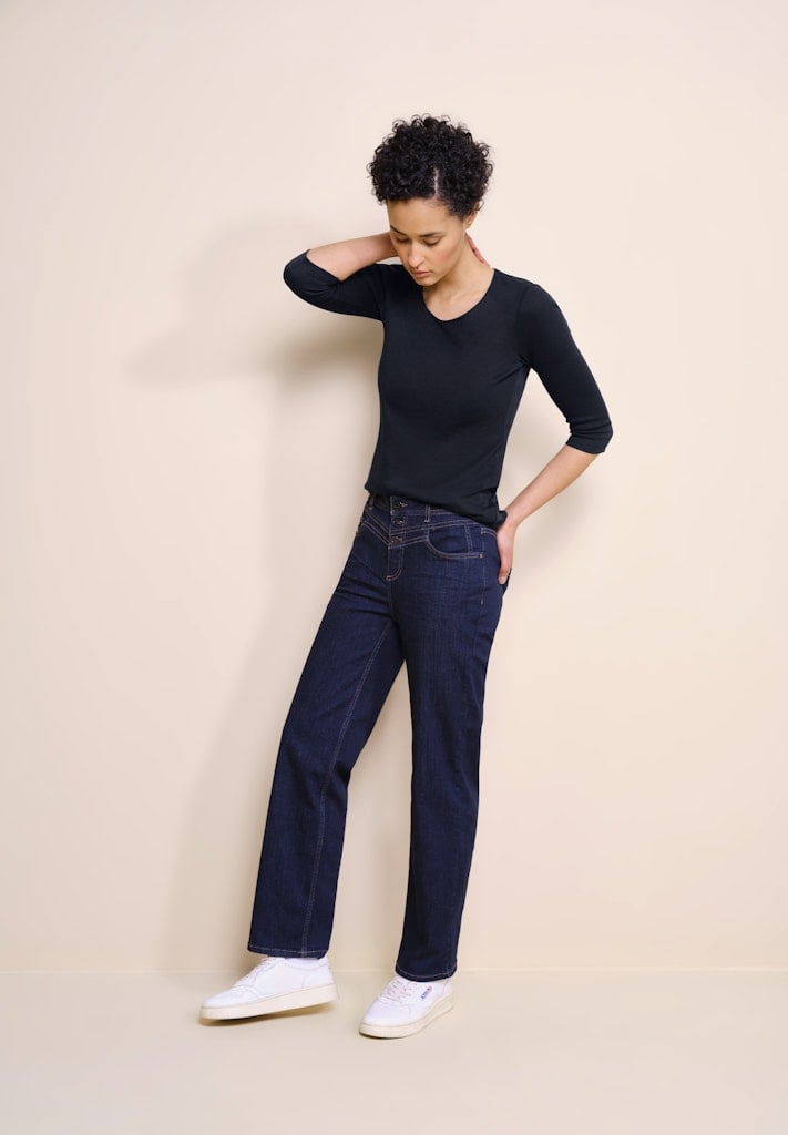 Basic T-Shirt mit 3/4 Arm