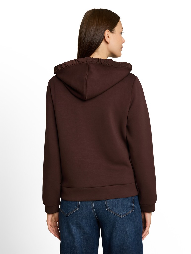 Hoodie Sweatjacke aus Scuba
