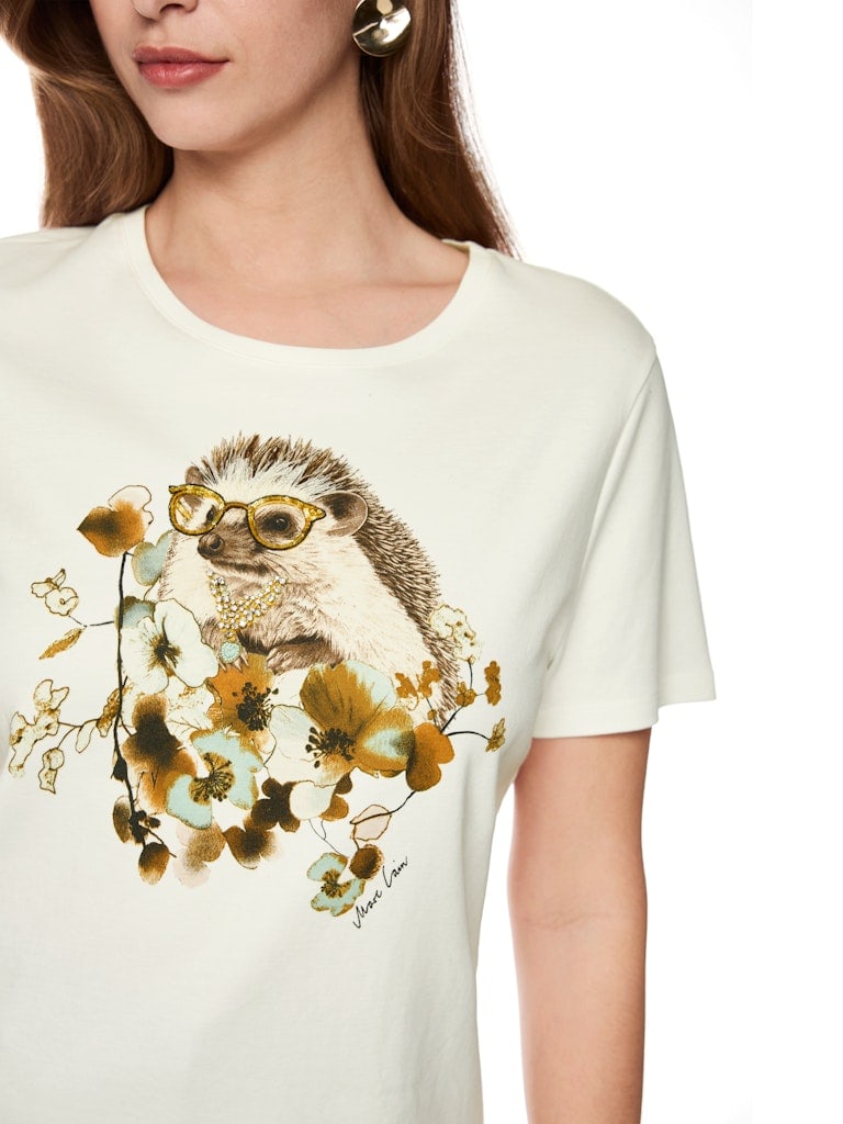 Igel-Shirt mit Schmucksteinchen