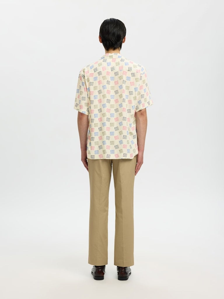 SLHRLXHOTEL AMOUR STAMPS AOP SS SHIRT