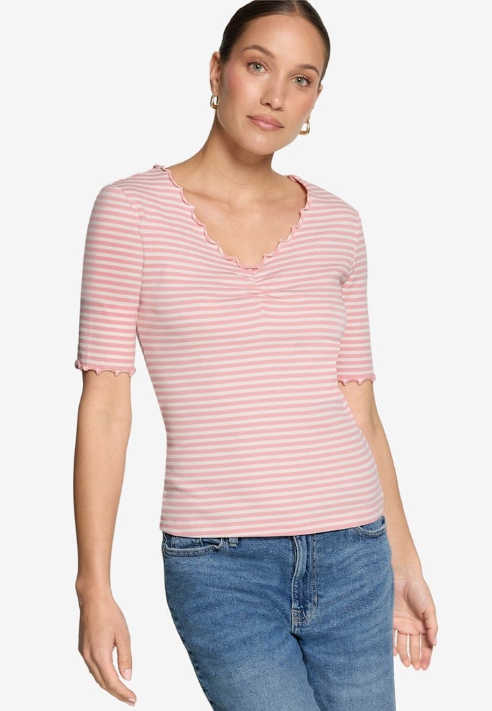Shirt gestreift mit Raffung