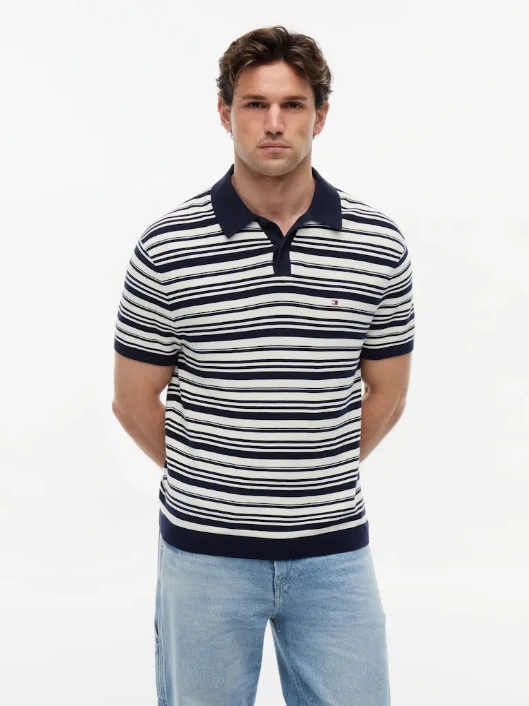 Relaxed Fit Knit Polo Shirt