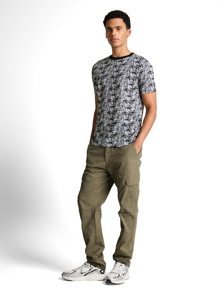T-Shirt mit Palmenprint