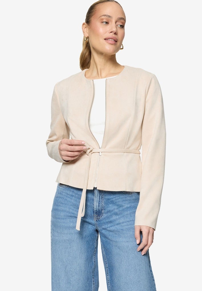 Blazer-Jacke in Lederoptik