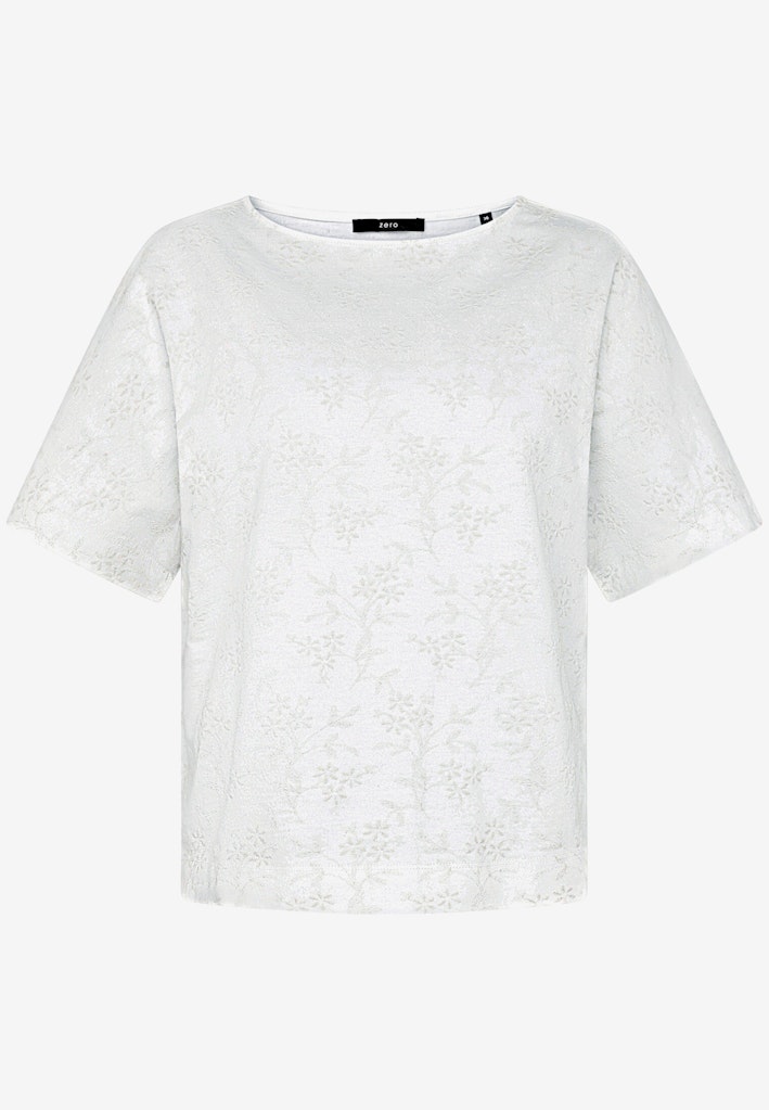 Baumwoll-T-Shirt mit Stickerei