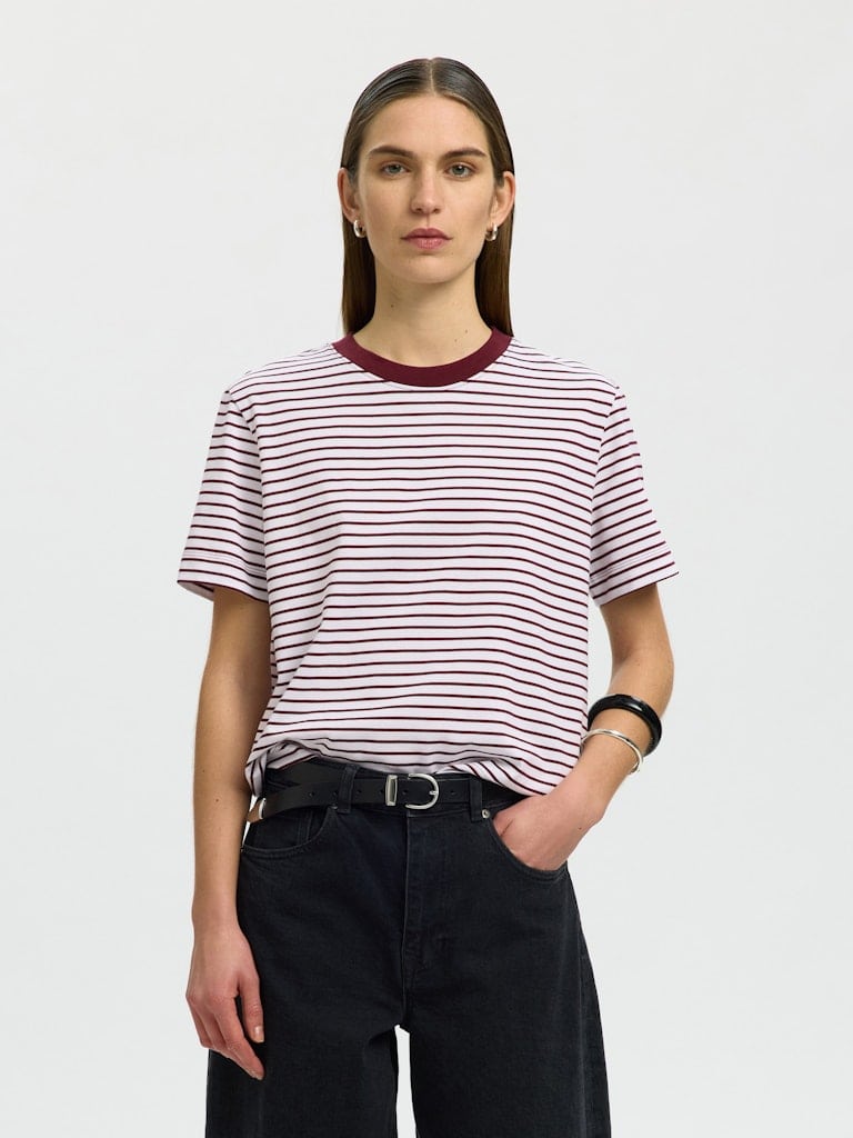 SLWESSENTIAL SS STRIPED BOXY TEE NOOS