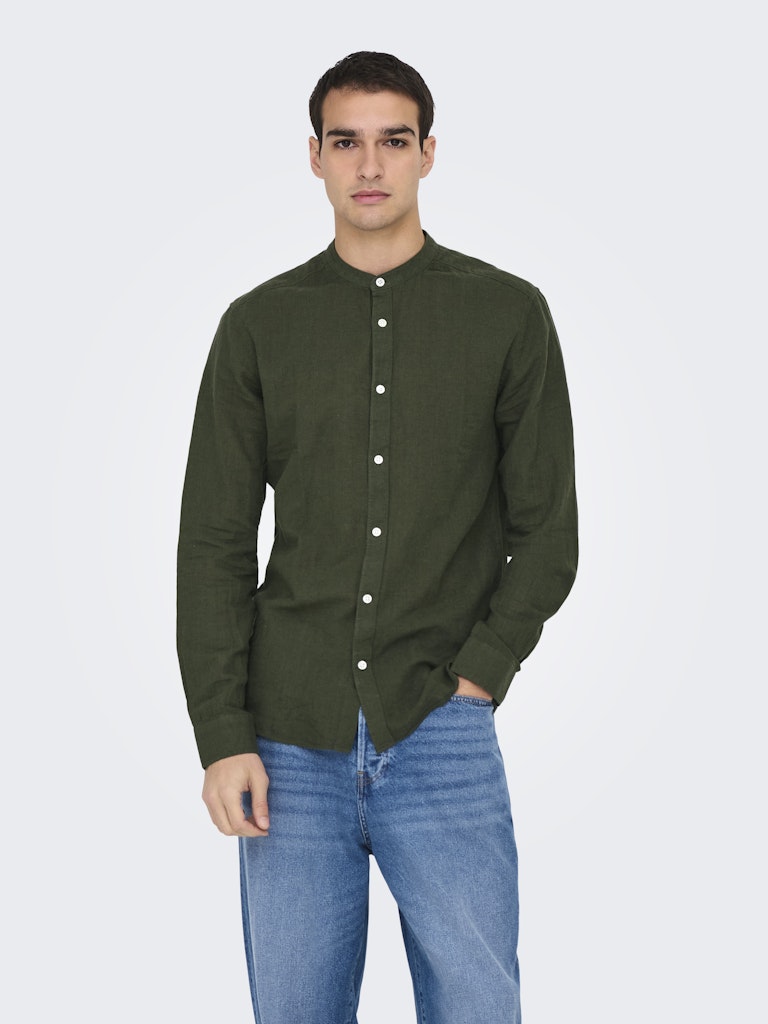 ONSCAIDEN LIFE LS LINEN BLEND MAO NOOS