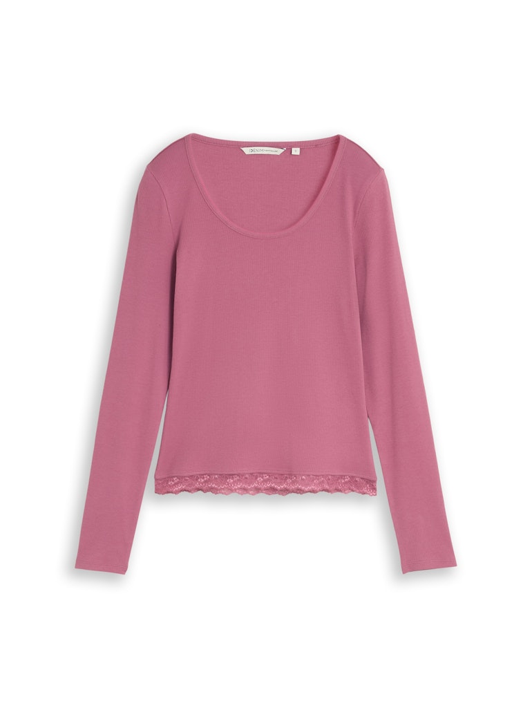 Langarmshirt mit Spitze