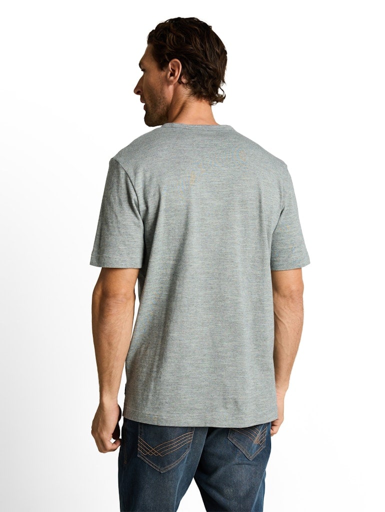 T-Shirt in Melange-Optik