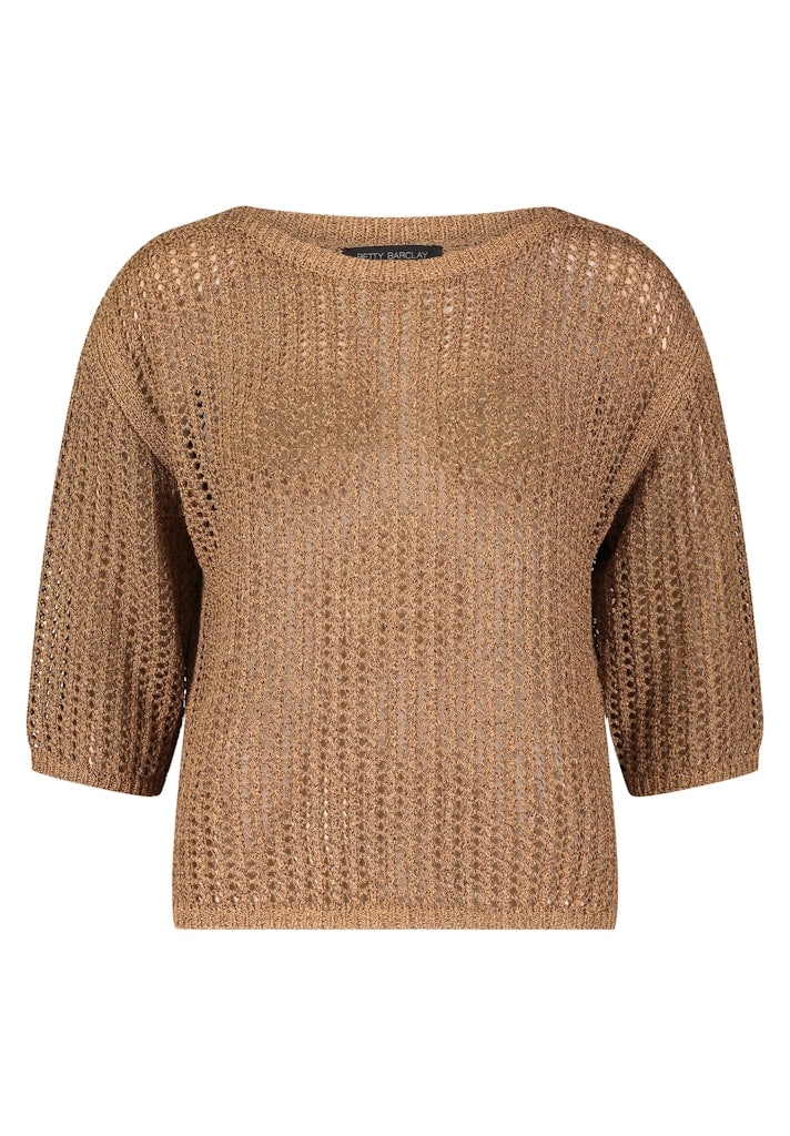Lochstrick-Pullover
