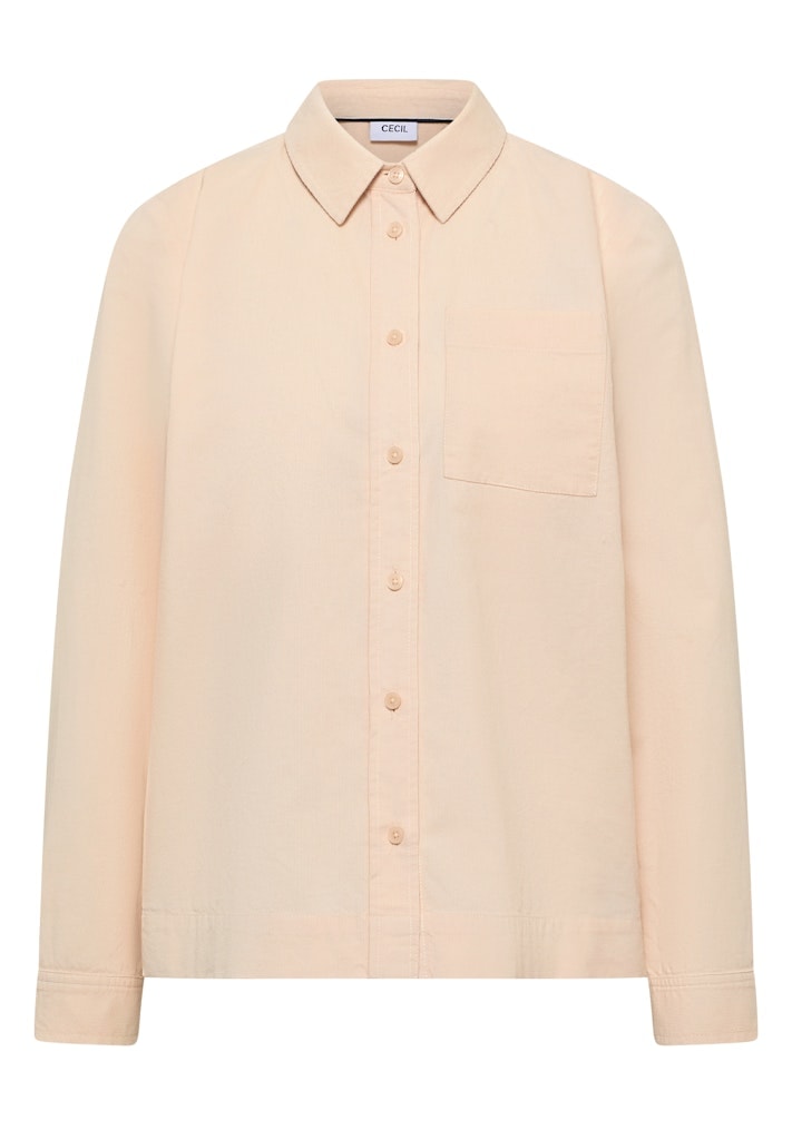 Hemdbluse in Unifarbe