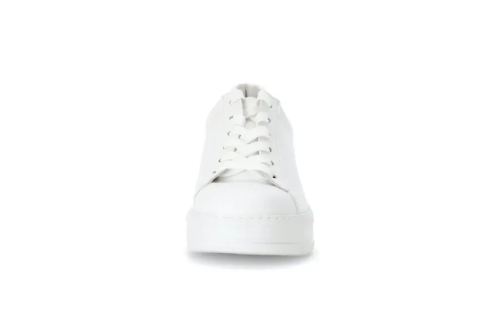 Sneaker low Materialmix Leder weiß
