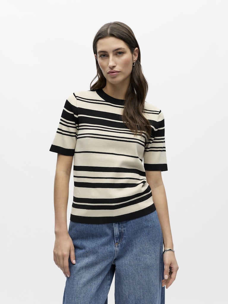 OBJESTER S/S NEW KNIT PULLOVER NOOS