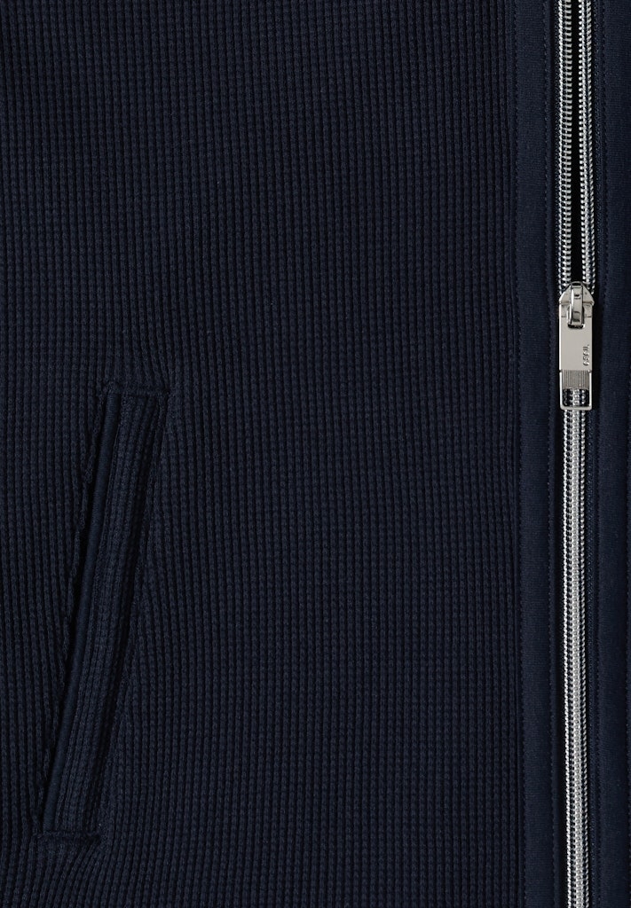 Langarm Jacke mit Kapuze und Taschen