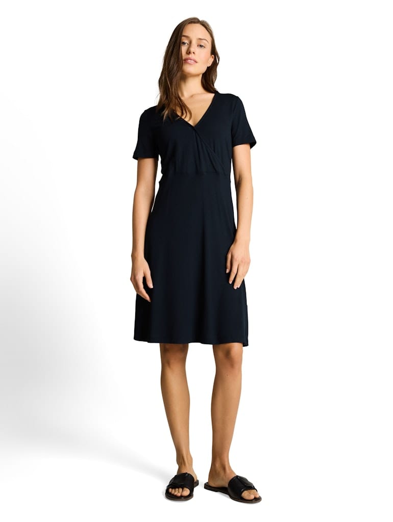 Jerseykleid in Wickel-Optik