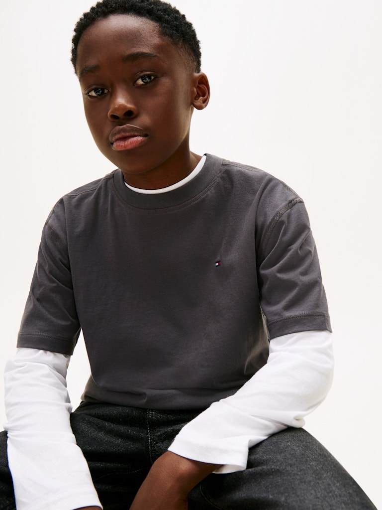 WASHED FADED GRAPHIC T-SHIRT SS