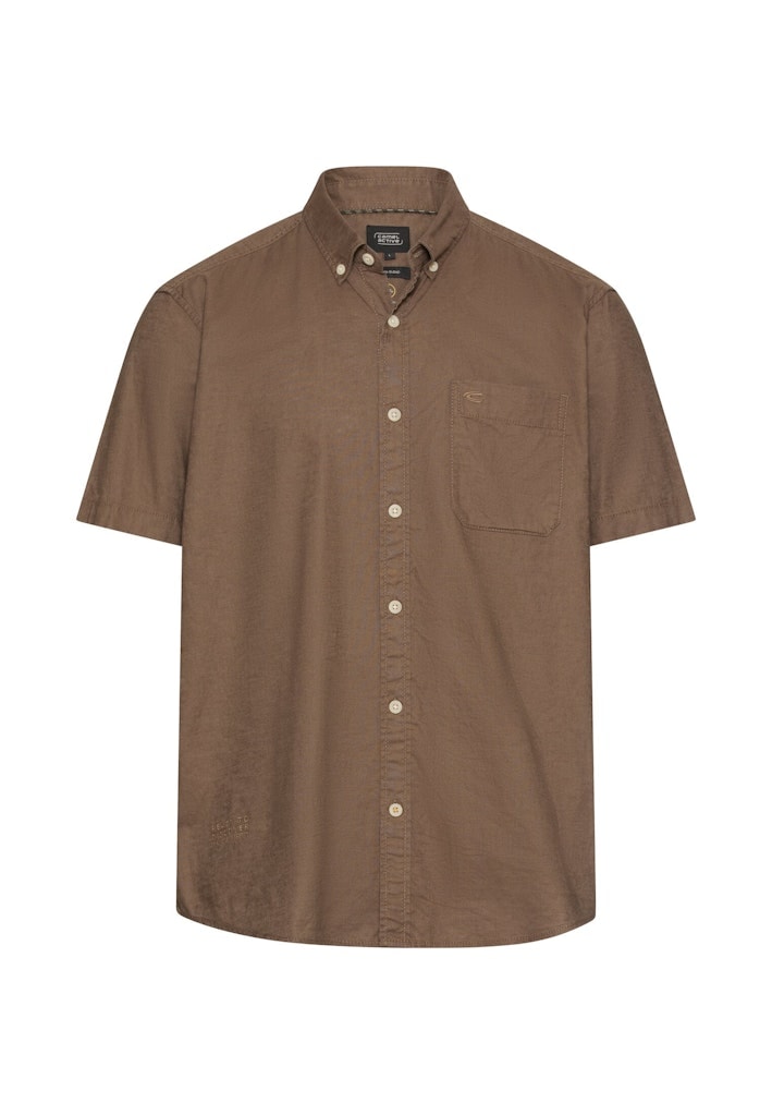 Kurzarmhemd aus Leinenmix