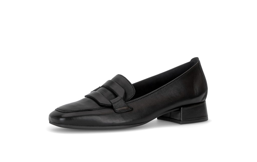 Slipper Glattleder schwarz