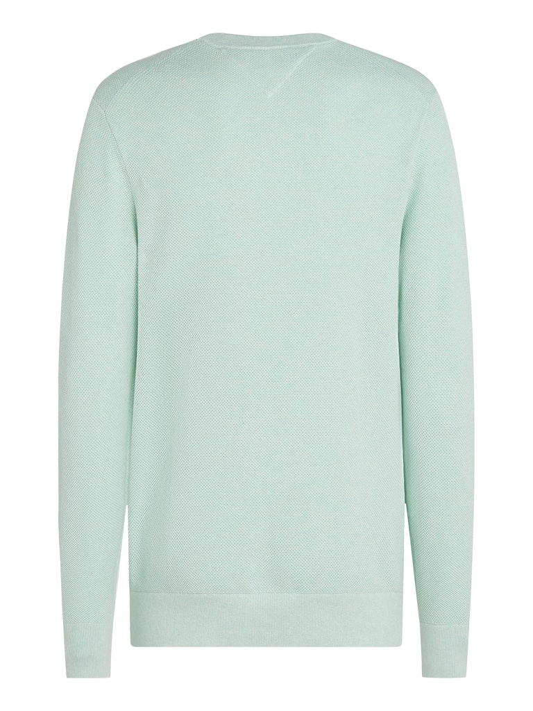 Flag Embroidery Textured Crew Neck Jumper