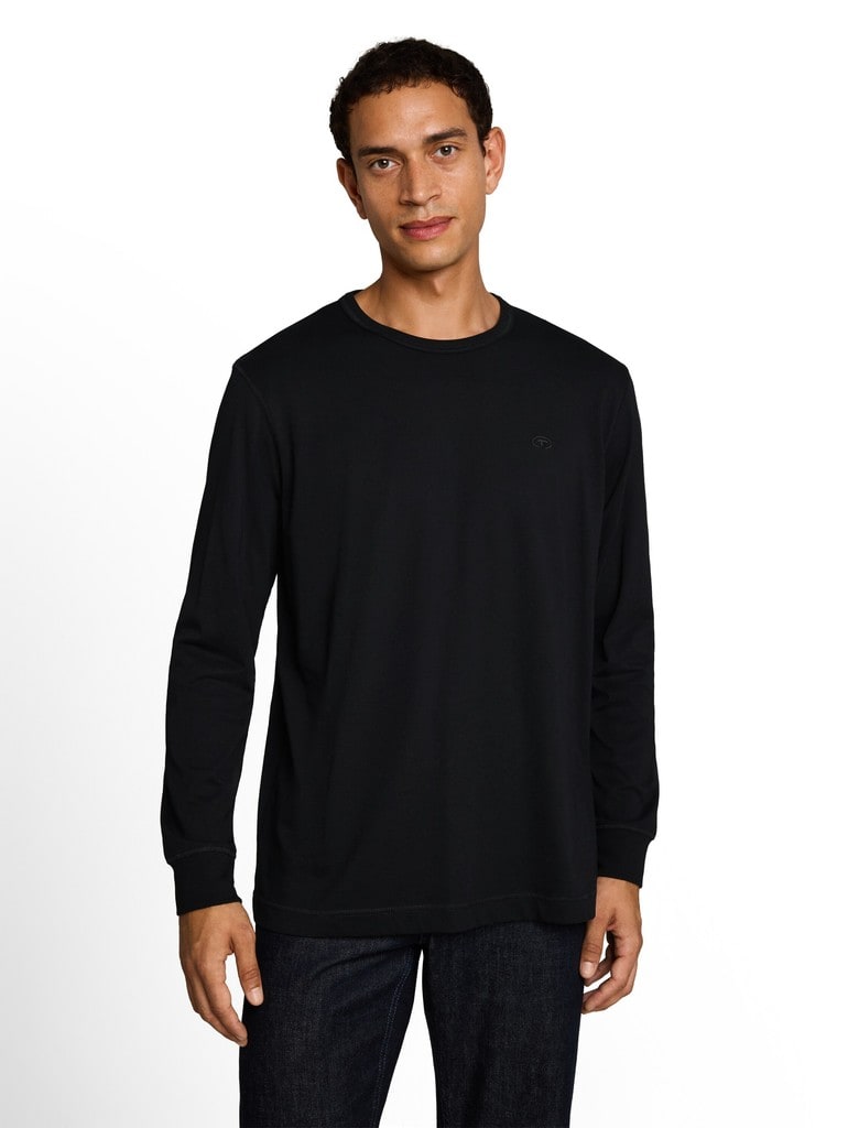 Basic Langarmshirt aus Baumwolle
