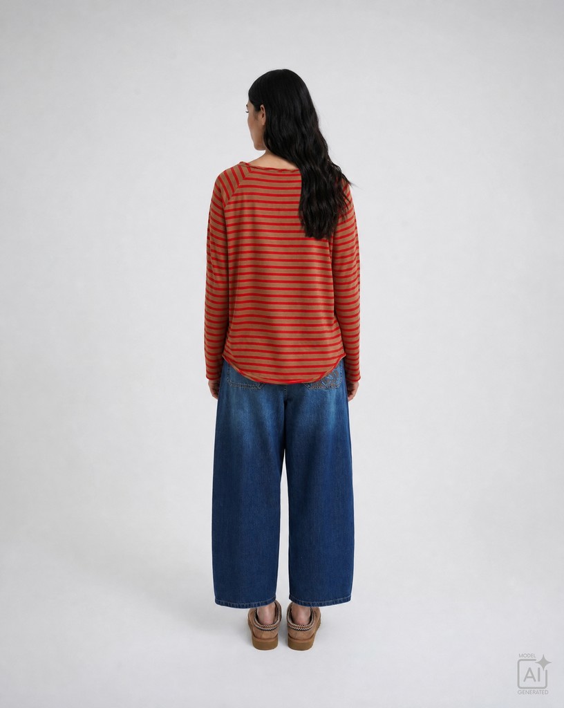 Regular Basic Sweat Raglan Striped