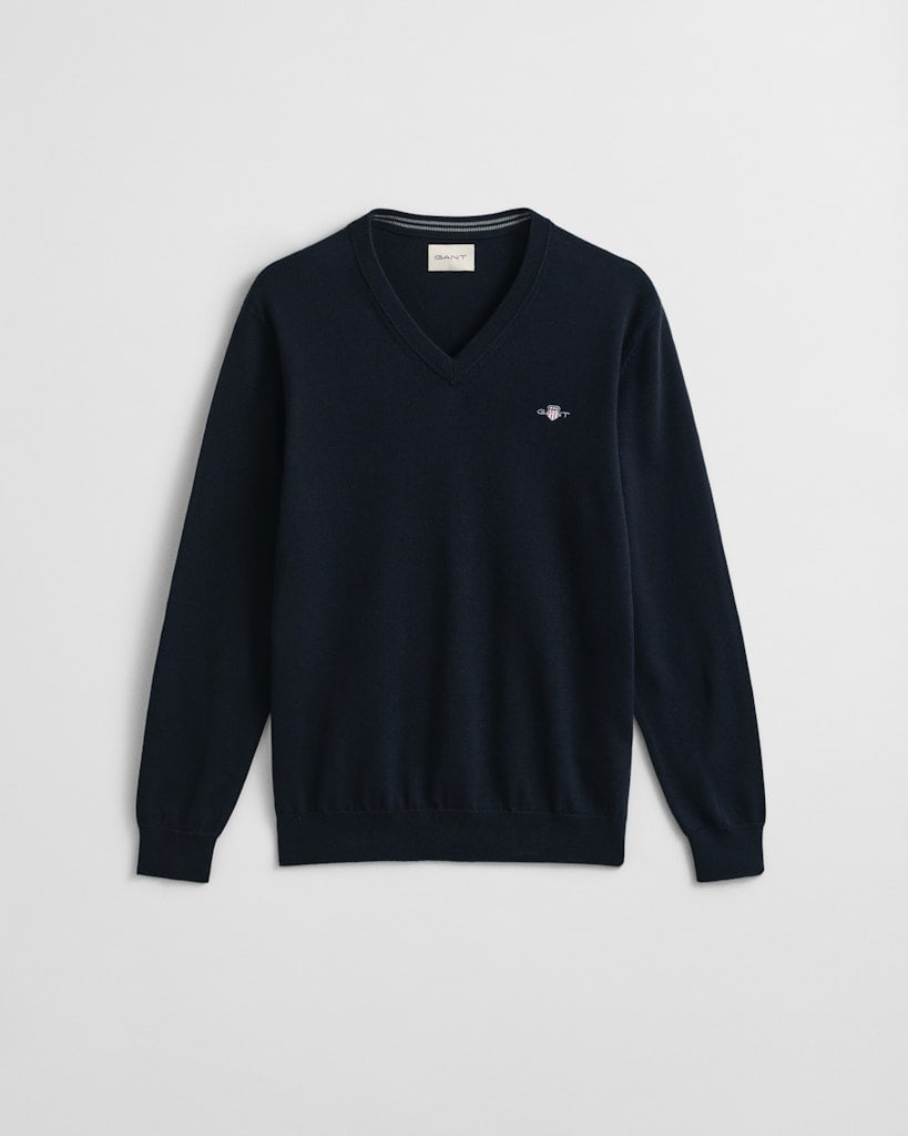 Klassischer V-Neck Pullover aus Baumwolle