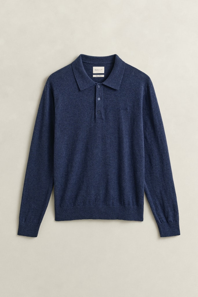 Polopullover aus Baumwollmix-Flammgarn