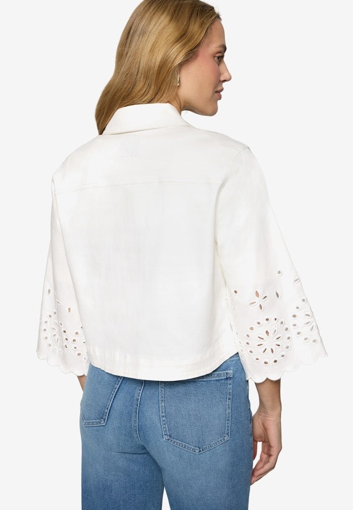 Blazer-Jacke mit Lochmuster