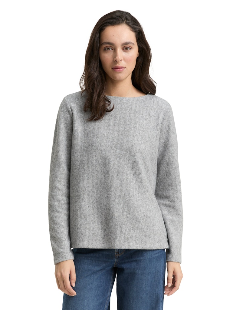 Soft-Touch Sweatshirt mit Knopf-Details