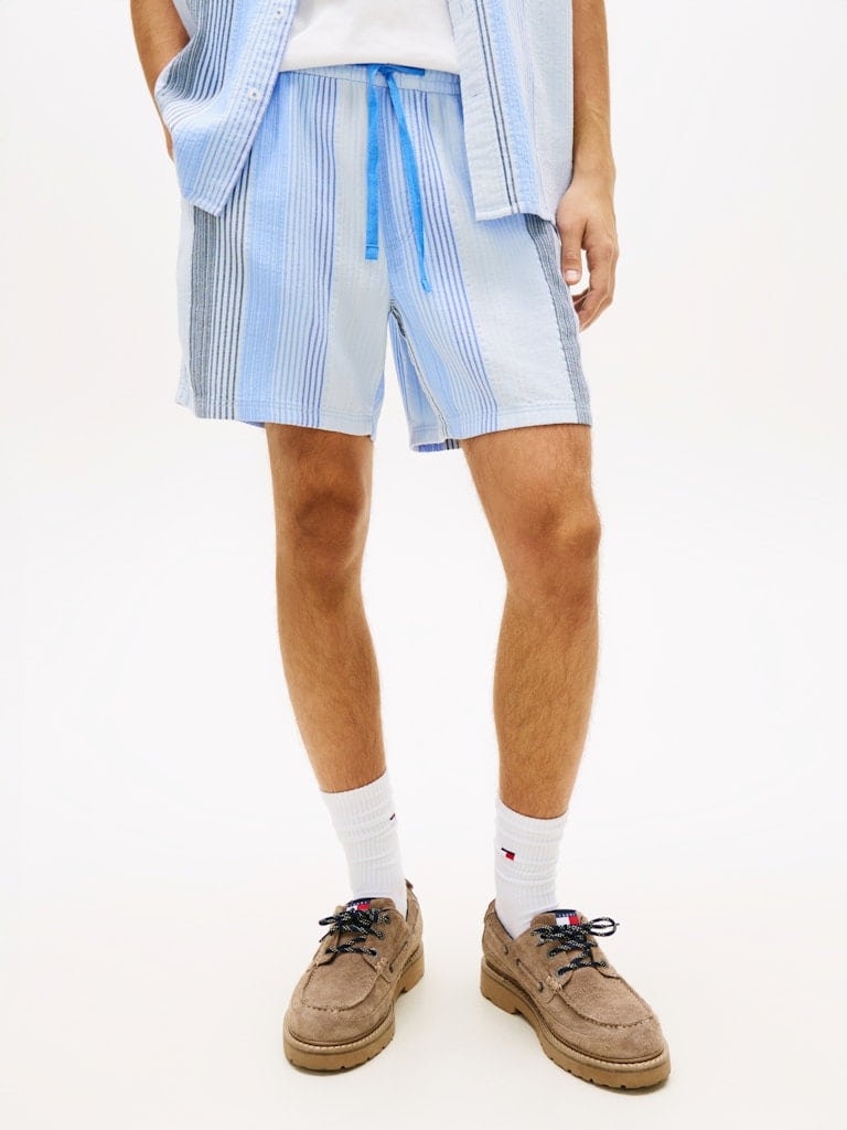 Dobby Stripe Relaxed Shorts