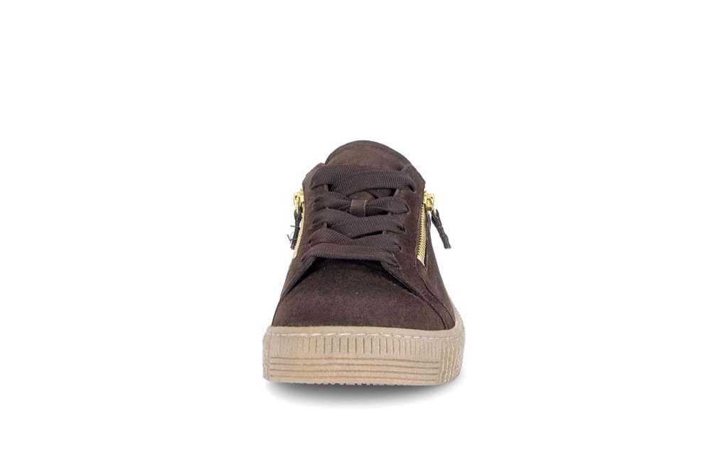 Sneaker low Materialmix Leder braun