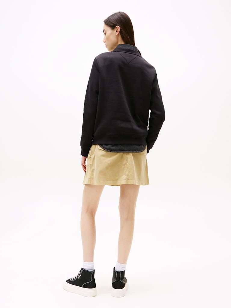 Flag Embroidery Brushed Fleece Sweatshirt