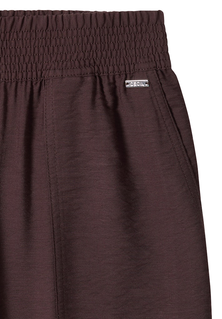 Mid Waist Slim Leg Hose im Loose Fit