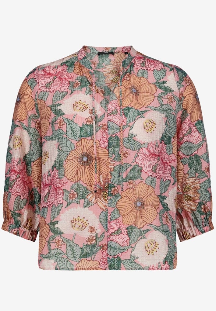 Schlupfbluse mit Blumenmuster