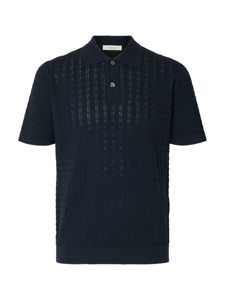 SLHMATTIS SS KNIT NEW CABLE POLO