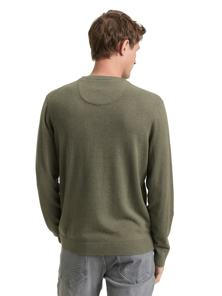 Basic Strickpullover aus Baumwolle