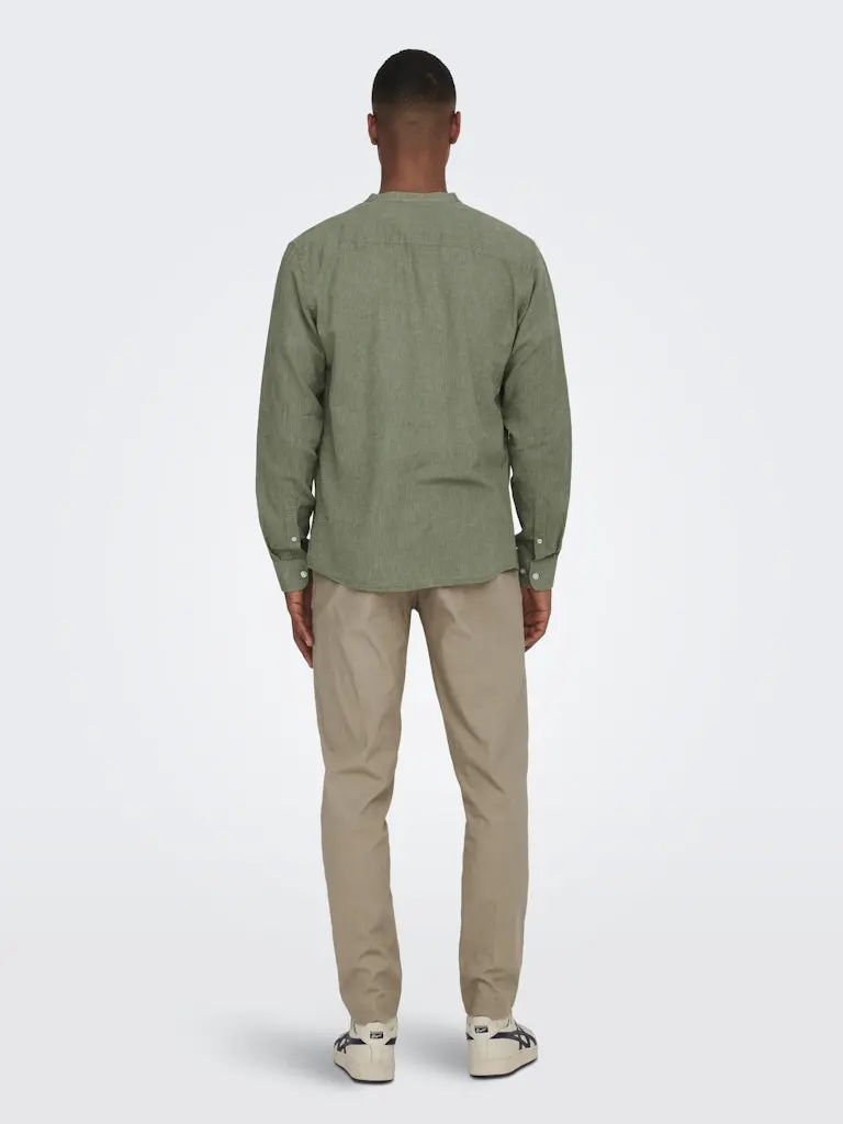 ONSCAIDEN LIFE LS LINEN BLEND MAO NOOS
