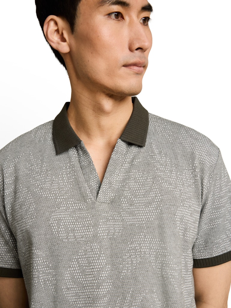 Jacquard Poloshirt mit Muster