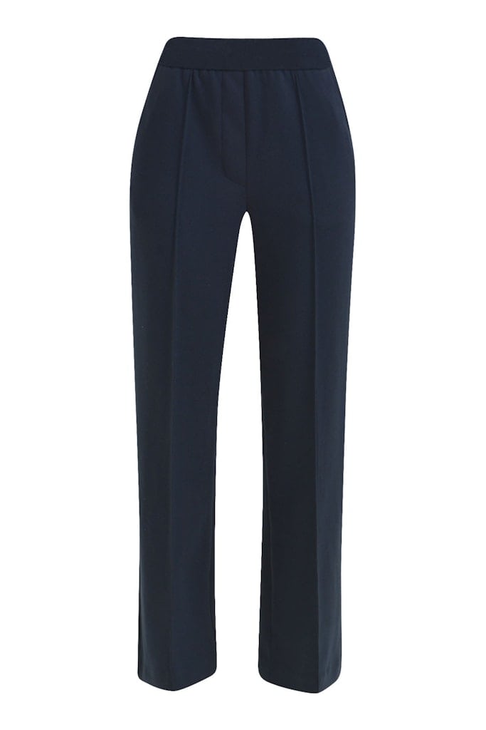 wideleg pants with elastic at back waist and french pockets