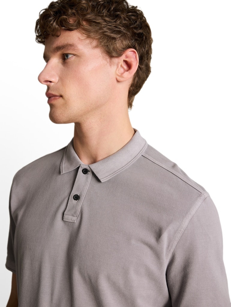 Piqué Poloshirt im Washed Look
