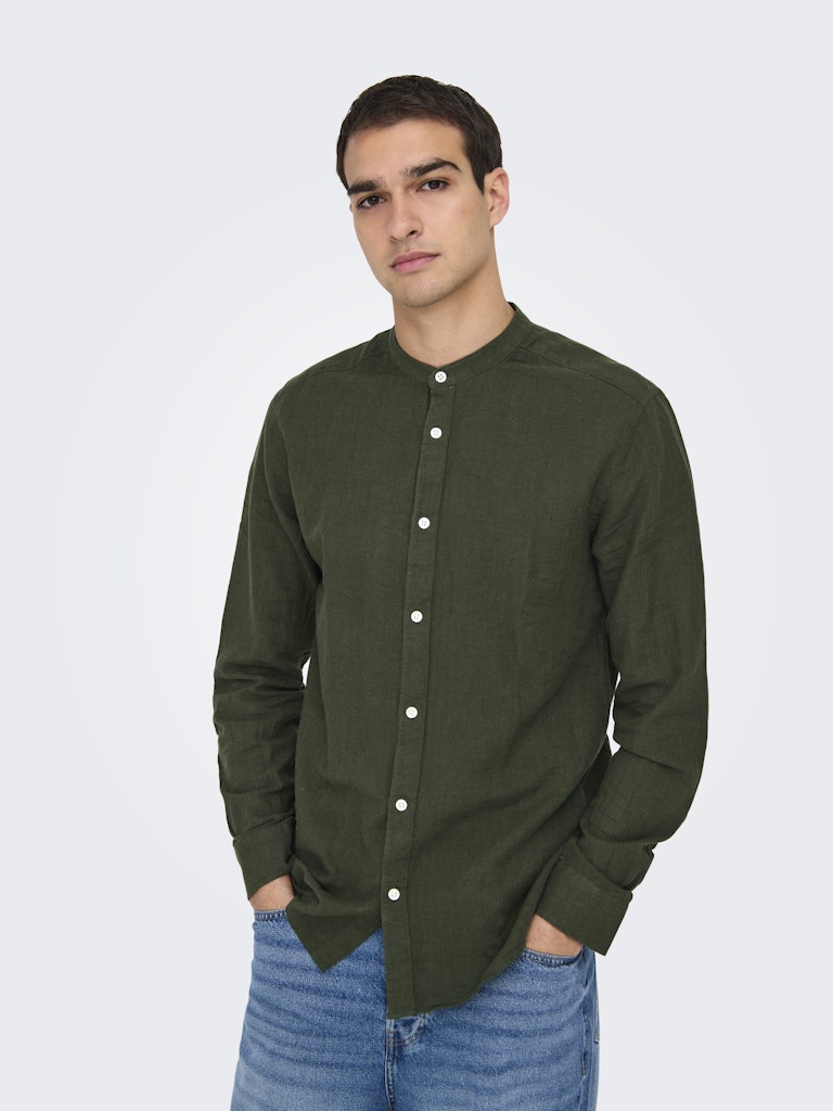 ONSCAIDEN LIFE LS LINEN BLEND MAO NOOS