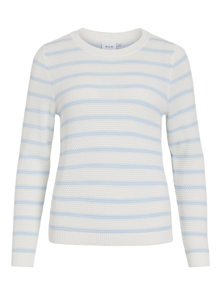 VIDALO O-NECK L/S STRIPE KNIT TOP- NOOS