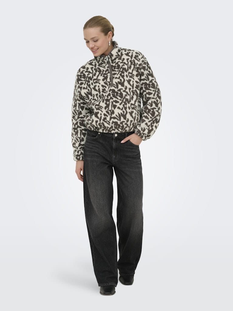 ONLNEW DALLAS L/S HIGHNECK ZIP SWT NOOS
